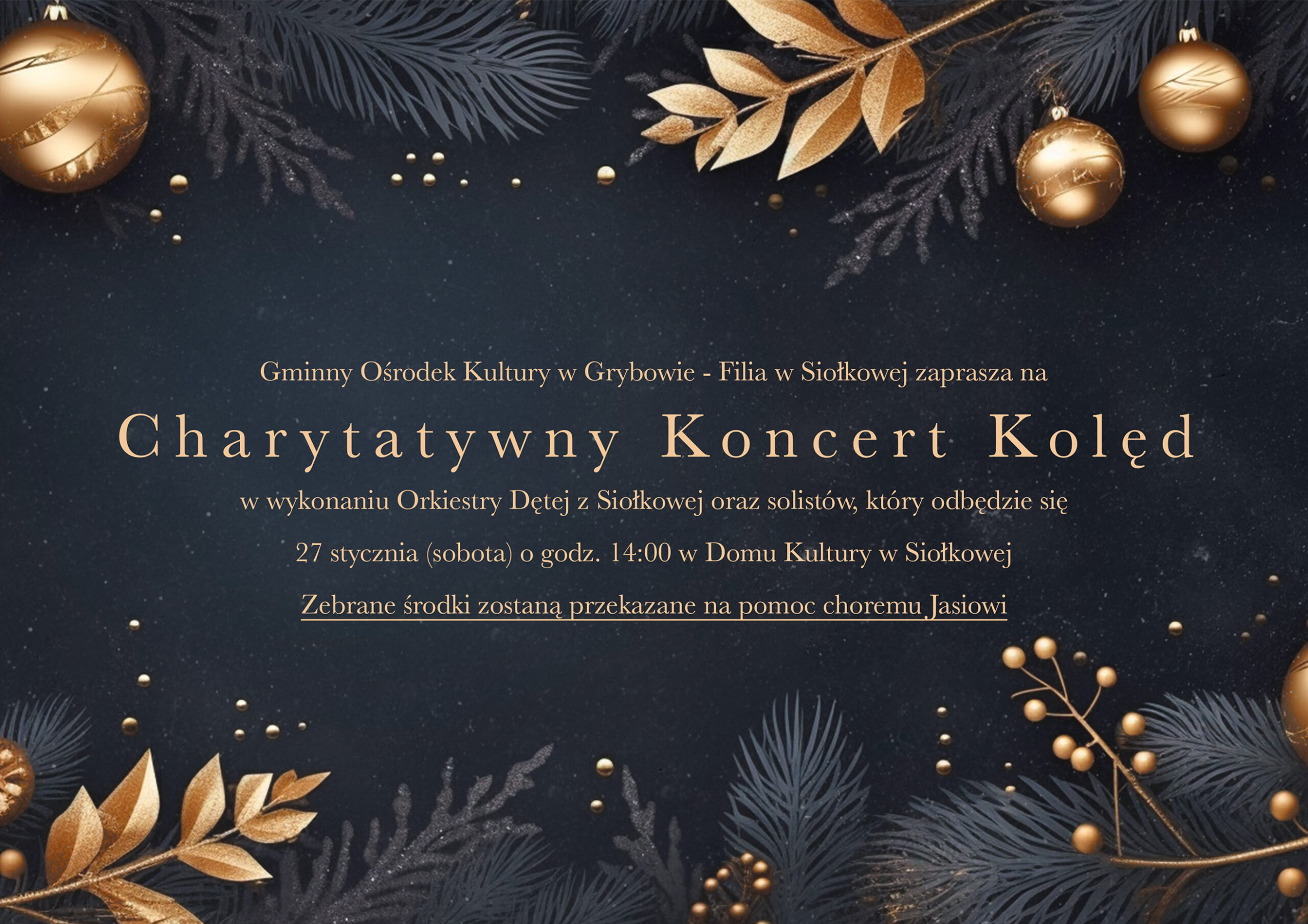 Charytatywny Koncert Kolęd w Siołkowej – Zbieramy Środki na Pomoc Jasiowi